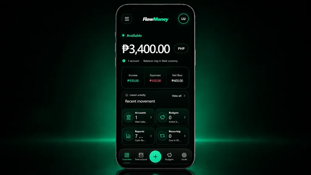 FlowMoney — project interface