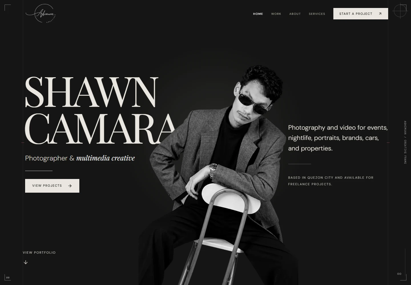 Aghimuan Creatives live website homepage